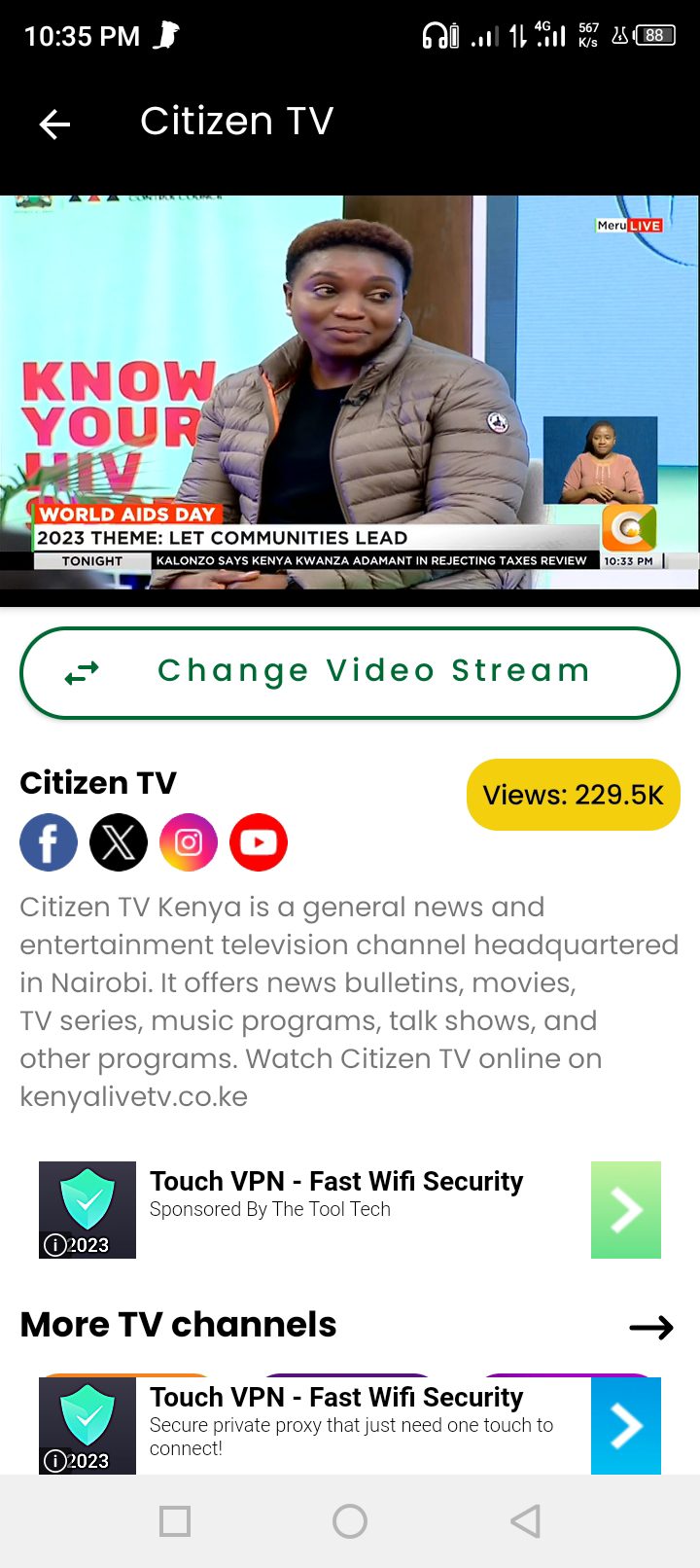 Kenya Live TV app